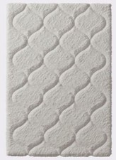 Teppich weiß 90 x 160 cm HEINE Hochflor Teppich Hoch-/Tief-Struktur Gr. 2 - P816