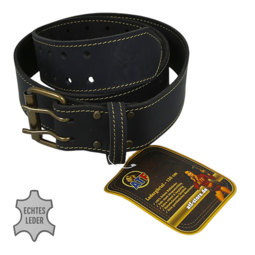 Doppeldorn gürtel leder - gürtel, 120cm