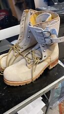 BUFFALO Gr.46 Biker Leder Motorrad Stiefel Boots Beige Steel Toe