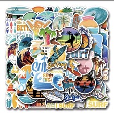 55x Surfing Sticker Longboard