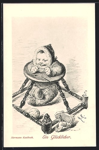 Künstler hermann kaulbach - künstler-ak,