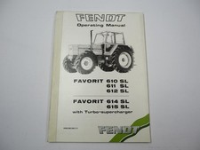 Fendt Favorit 610 611 612 614 615 SL Operating Manual