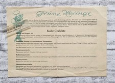 Grüne Heringe Gerichte Fischkoch Rostock Marienehe Rezepte Kochen Werbung alt
