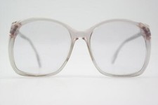 Vintage Brille Tiziano 201 Transparent Weiß Violett Silber Oval Brillengestell