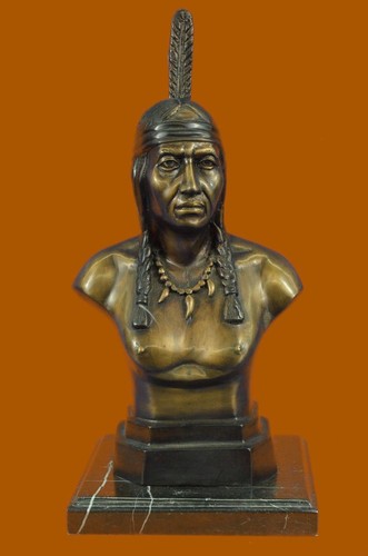 Bronze skulptur native - native, indian