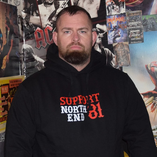 Support hoodie lettered - 81, "lettered