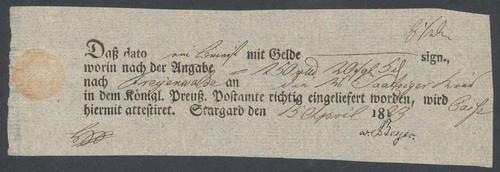 407860 preußen postschein - preußen,
