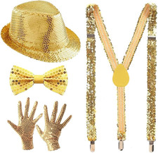 4 Stück Pailletten Kostüm