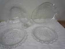 Fischteller Arcoroc France Glas 26 x 20,5 cm+ div. Glas Schalen