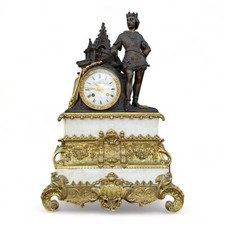 Kaminuhr Tischuhr Biedermeieruhr Figurenuhr mit Fadenaufhängung um 1820  selten