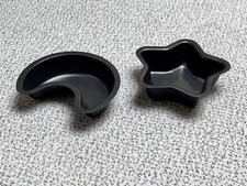 2er Set Mini-Blech-Backformen  - Mond und Stern -