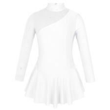 Mädchen Eiskunstlauf Kleid Funkelnde Strass Kürkleid Ballettkleid Rollschuhkleid