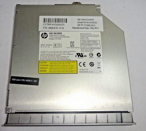 8a5lh12c cd dvd - hp, cd/dvd-rw