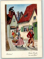 39176353 - Indizien am Kleid der Magd versteckte Erotik Neujahr AK 