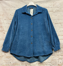 Damen Cord Hemd Tunika Bluse