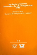 DDR Jahrbuch 1990 , Postwertzeichen  der ehemaligen DDR