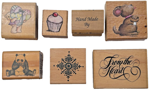 Vintage gummi handwerk - gummi, stempel