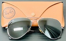 Ray-Ban Aviator Pilotenbrille – Sonnenbrille Silber Grün Vintage Look