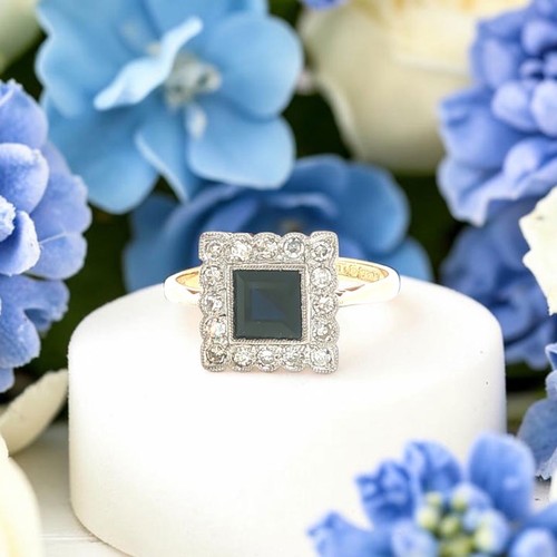 Vintage 18kt gold - vintage, saphir