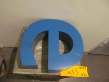 alter großer blauer Alu Buchstabe " kleines e" Werbung ca.32 cm hoch ca10cm dick