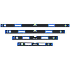 Wasserwaage Richtwaage Aluminium 2 Griff 60-200 cm 3 Libellen Lineal Magnetisch