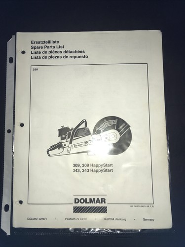 Dolmar 309 343 - , manual