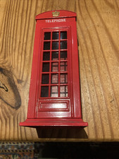 Strong Telephone Booth Souvenir Piggy Bank Money Box Metal London UK Red Colour