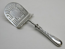 Spargelheber Vorleger Christofle antik um 1900 ║ versilbert ║ F49