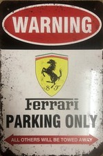 Ferrari Parking Only Blechschild 812 296 SF90 F8 Roma 812 GT