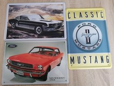 3 Schöne FORD MUSTANG BLECHSCHILDER, 20X30CM