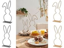 NaDeco Metallring Hase mit Fuß | Hasen Deko | Tischdeko Ostern | Osterdeko
