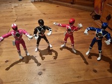 4 alte Power Ranger ActionFiguren