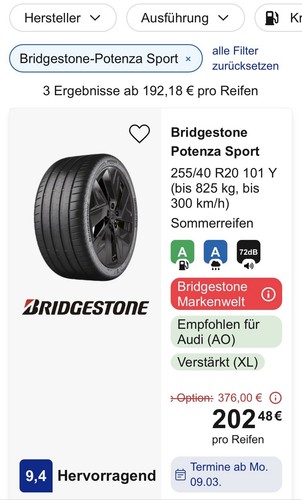 Bridgestone potenza sport - 4,