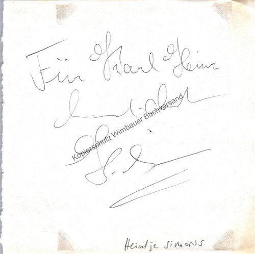 Original autogramm heintje - original, ///
