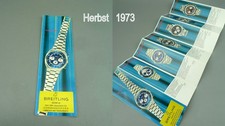 EARR Vintage BREITLING 1973 Chronographen Katalog TOP Preisliste DM Prospekt RAR