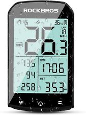 ROCKBROS Fahrradcomputer Kabellos GPS ANT+ IPX6 fahrradtacho mit LED Display
