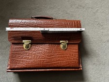 DDR Ranzen braun Vintage , Echtleder , Ostalgie 