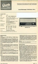 GRAETZ Service-Manual Fantasia 1318 L,  1964