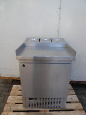 Pizzatisch / Saladette Edelstahl mit 3 Einsätzen GN 1/6 mit Deckeln