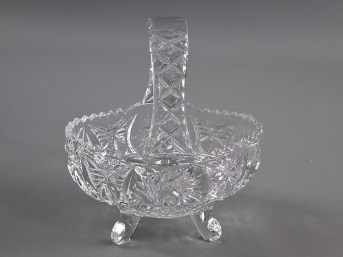 Glas schale mit - schale, henkel