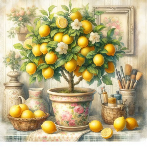 Deko bild zitronenbaum - deko,