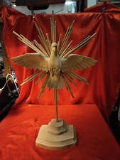 Große Heiligenfigur Skulptur Heiliger Geist Taube Holz geschnitzt alt (G39)