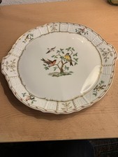 Porzellan-Kuchenteller von Heinrich, 30cm, Motiv Vögel, kaum benutzt,