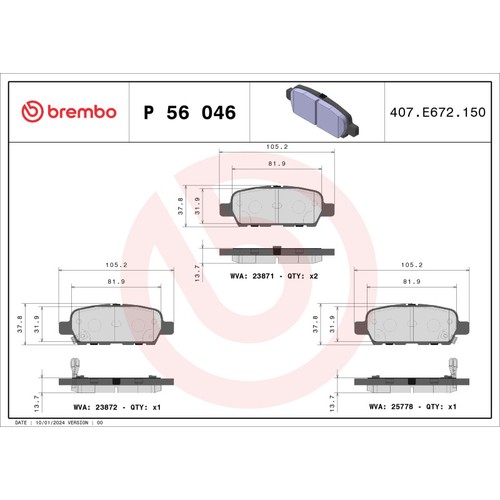 Brembo 046 bremsbeläge - 046,