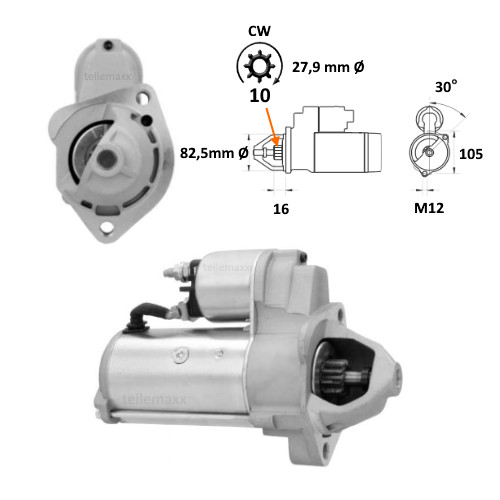 Zähne anlasser für - 10,
