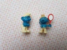 Eitelkeitsschlumpf m. Spiegel H,leucht UV orange+Kicherschlumpf, Original 1981,