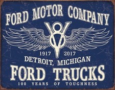 Blechschild Ford Trucks 100