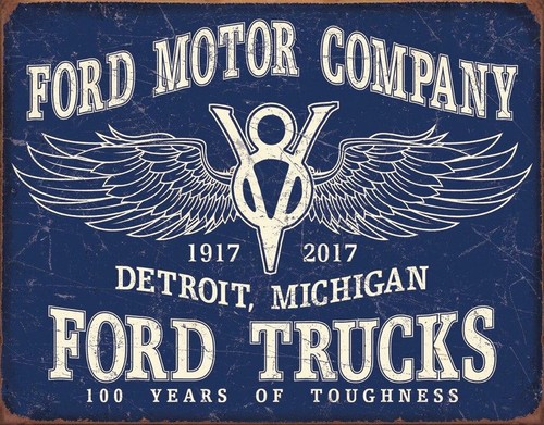 Blechschild ford trucks 100 - trucks,