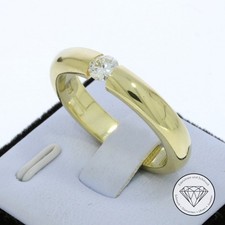 Wert 4,450,- Massiver Brillant Spannring 585 / 14 Karat Gelb Gold xxyy