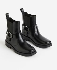 H&M Damen Mädchen Boots Stiefeletten schwarz schwarz 36 Neu 